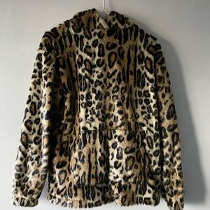 Used cheetah print hoodie